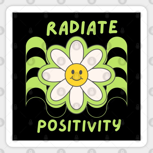 Radiate Positivity Cute Smiley With Positive and happy vibes Sticker by Artist usha